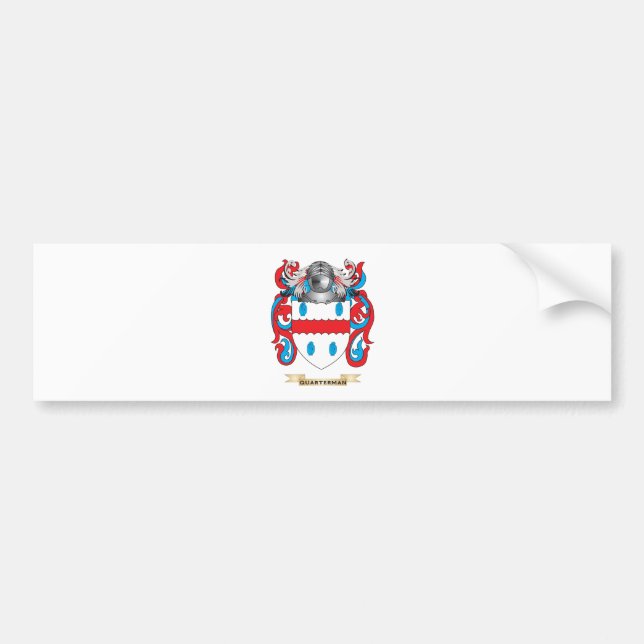 Quarterman Coat of Arms (Family Crest) Bumper Sticker (Front)