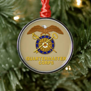 QUARTERMASTER CORPS Christmas Metal Tree Decoration