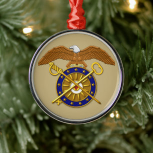 QUARTERMASTER CORPS Christmas Metal Tree Decoration