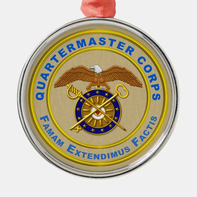 QUARTERMASTER CORPS METAL TREE DECORATION (Front)