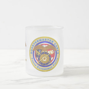 Quartermaster Corps Veteran Frosted Glass Coffee Mug