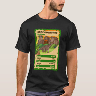 Quartet Card Brachiosaurus Dinosaur Fact T-Shirt