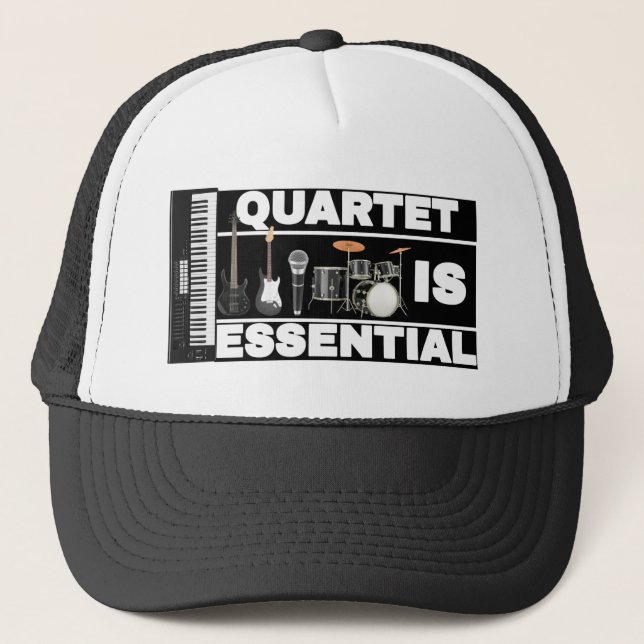 QUARTET IS ESSENTIAL TRUCKER HAT (Front)