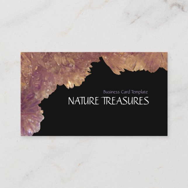 Quartz Amethyst Crystals Business Card (Front)