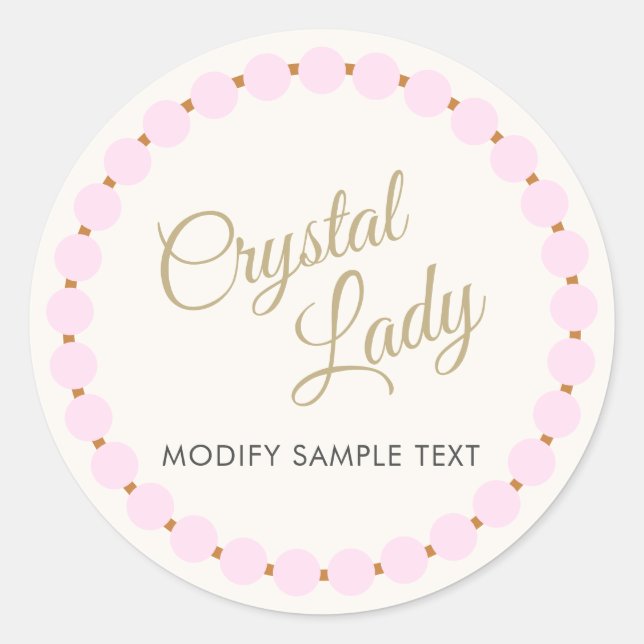 Quartz Crystal Jewellery Designer L Classic Round Sticker (Front)