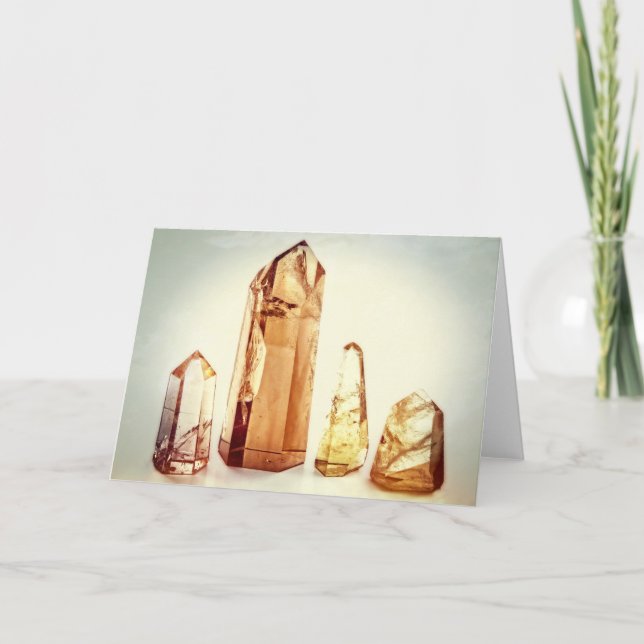 Quartz Crystal Point Greeting Card (Front)