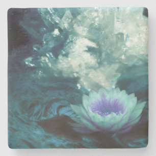 QUARTZ CRYSTAL RIVER STONE COASTER