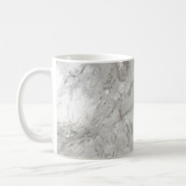 quartz crystal zen love healing stone sparkles coffee mug (Left)
