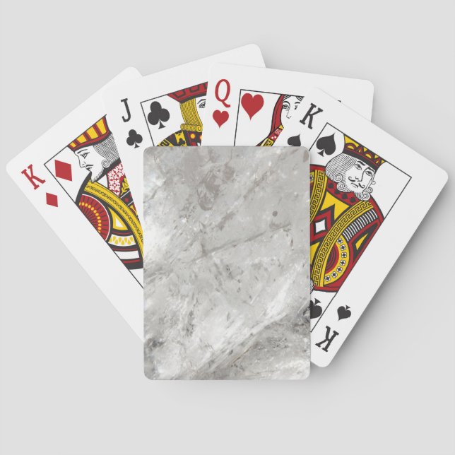 quartz crystal zen love healing stone sparkles playing cards (Back)