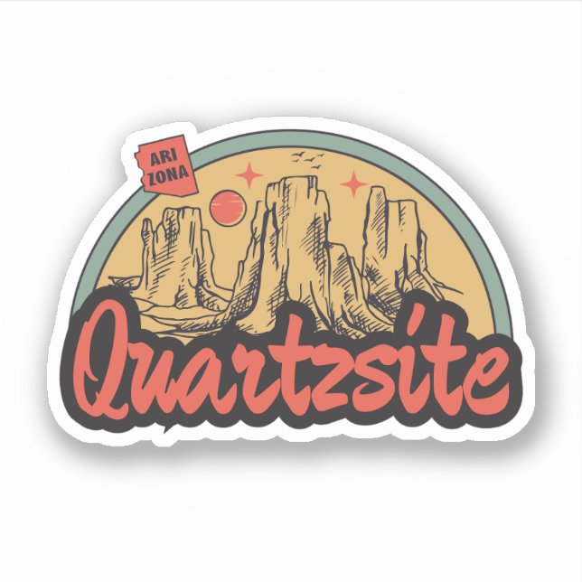 Quartzsite, Arizona  Sticker (Front)