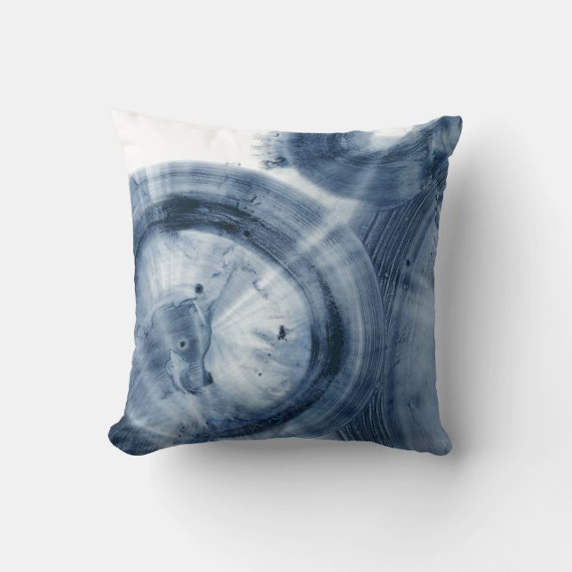 Quasars - Inky Blue Circles Cushion (Front)