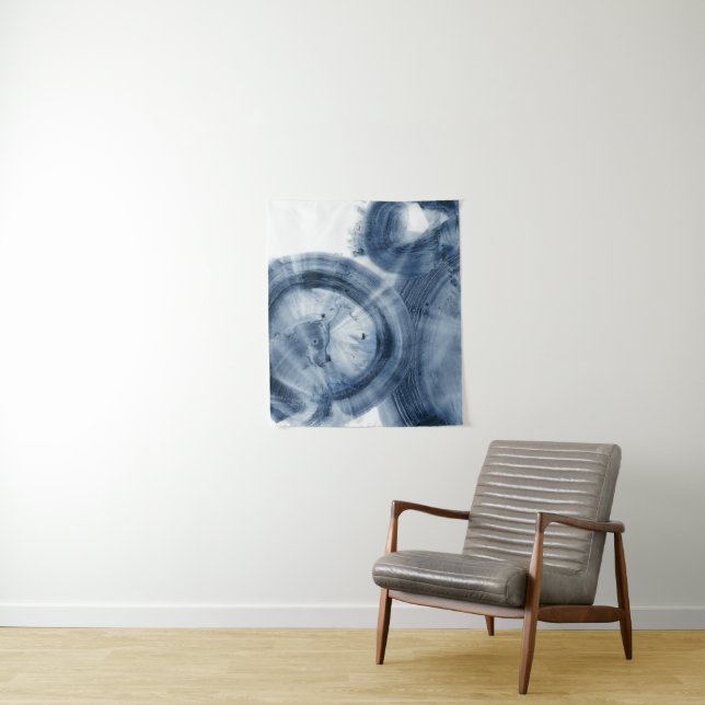 Quasars - Inky Blue Circles Tapestry (In Situ)