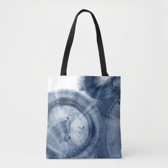 Quasars - Inky Blue Circles Tote Bag (Front)