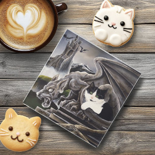 Quasi & Gargoyle Glass Coaster