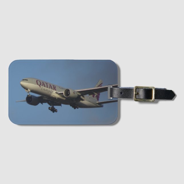 Quatar Aeroplane Luggage Tag (Front Horizontal)