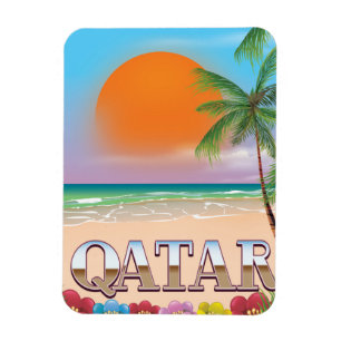Quatar travel poster magnet