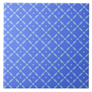 Quatrefoil Blue Design Tile
