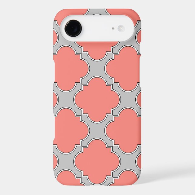 Quatrefoil coral and gray (Back)