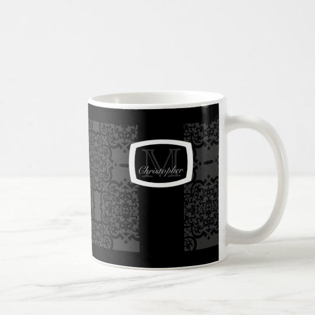Quatrefoil Damask Coffee Mug (Right)
