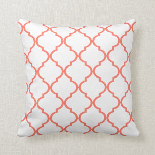 Quatrefoil DIY CHOOSE YOUR OWN COLOR   peach Cushion
