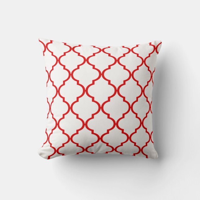 Quatrefoil DIY CHOOSE YOUR OWN COLOR | red Cushion (Front)