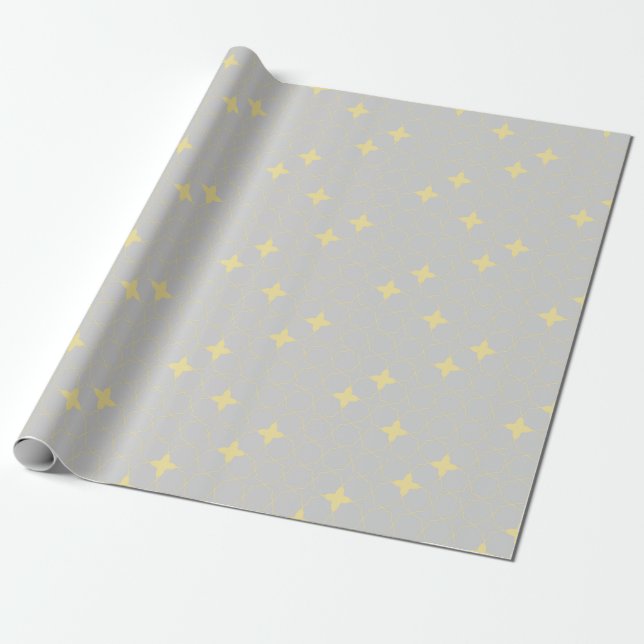 Quatrefoil Geometric Pattern Wrapping Paper (Unrolled)