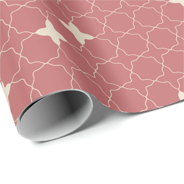 Quatrefoil Geometric Pattern Wrapping Paper (Roll Corner)