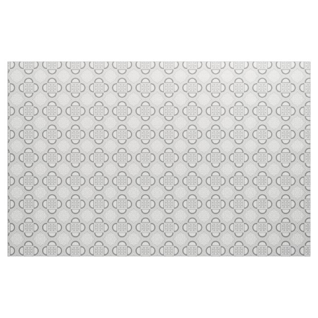 Quatrefoil Grey Fabric (Yard)