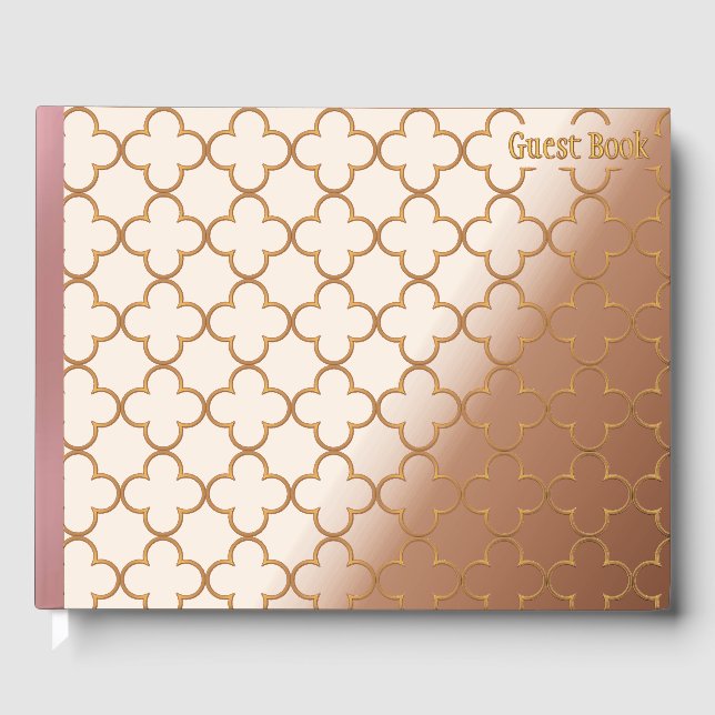 Quatrefoil Guest Book (Front)