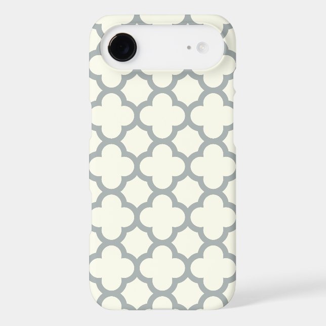 Quatrefoil iPhone 6 Plus Case in Grey (Back)