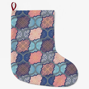 Quatrefoil Large Christmas Stocking