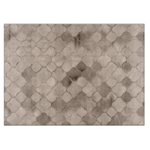 Quatrefoil Moroccan Pattern Pastel  Mineral Quartz Cutting Board