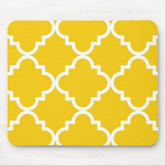 Quatrefoil Mousepad - Yellow