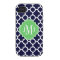 Quatrefoil Navy Blue and White Pattern Monogram