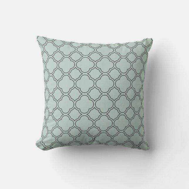 Quatrefoil Palladian Blue Decorative Pillow (Front)