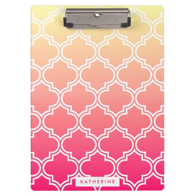 Quatrefoil Pattern Clipboard (Front)