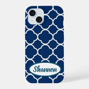 Quatrefoil Pattern Custom Template iPhone 15 Case