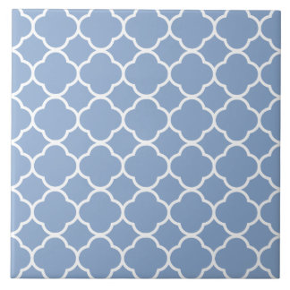 Quatrefoil Pattern Light Blue Tile