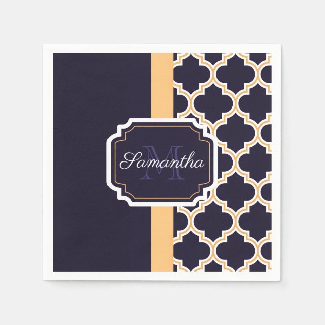 Quatrefoil Pattern Napkin (Front)