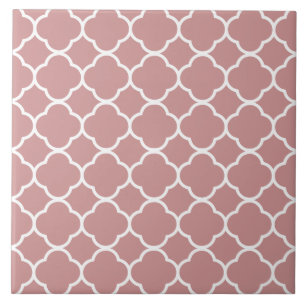 Quatrefoil Pattern Pink Tile