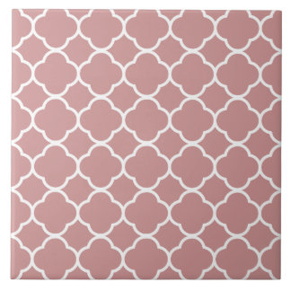 Quatrefoil Pattern Pink Tile