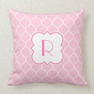 Quatrefoil Pattern with Monogram Cushion