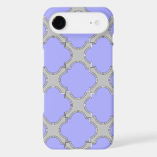 Quatrefoil periwinkle and gray