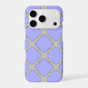 Quatrefoil periwinkle and gray