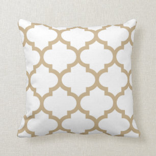 Quatrefoil Pillow - Sand Brown