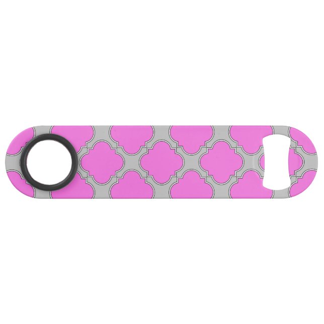 Quatrefoil pink and gray (Front (Horizontal))