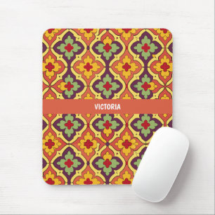 Quatrefoil Retro Custom Pattern Mouse Mat