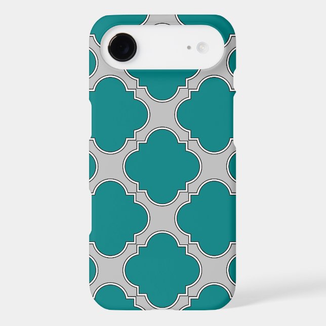 Quatrefoil teal and grey (Back)