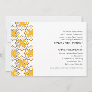 Quatrefoil Wedding Invitation
