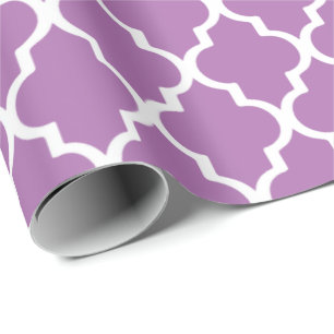 Quatrefoil Wrapping Paper - Radiant Orchid